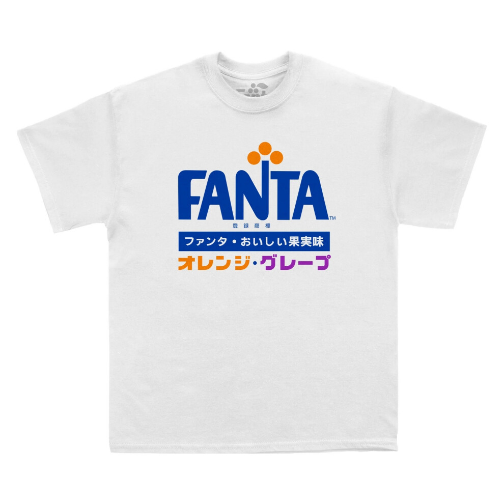 (S, White) Fanta Unisex Adult Chinese T-Shirt