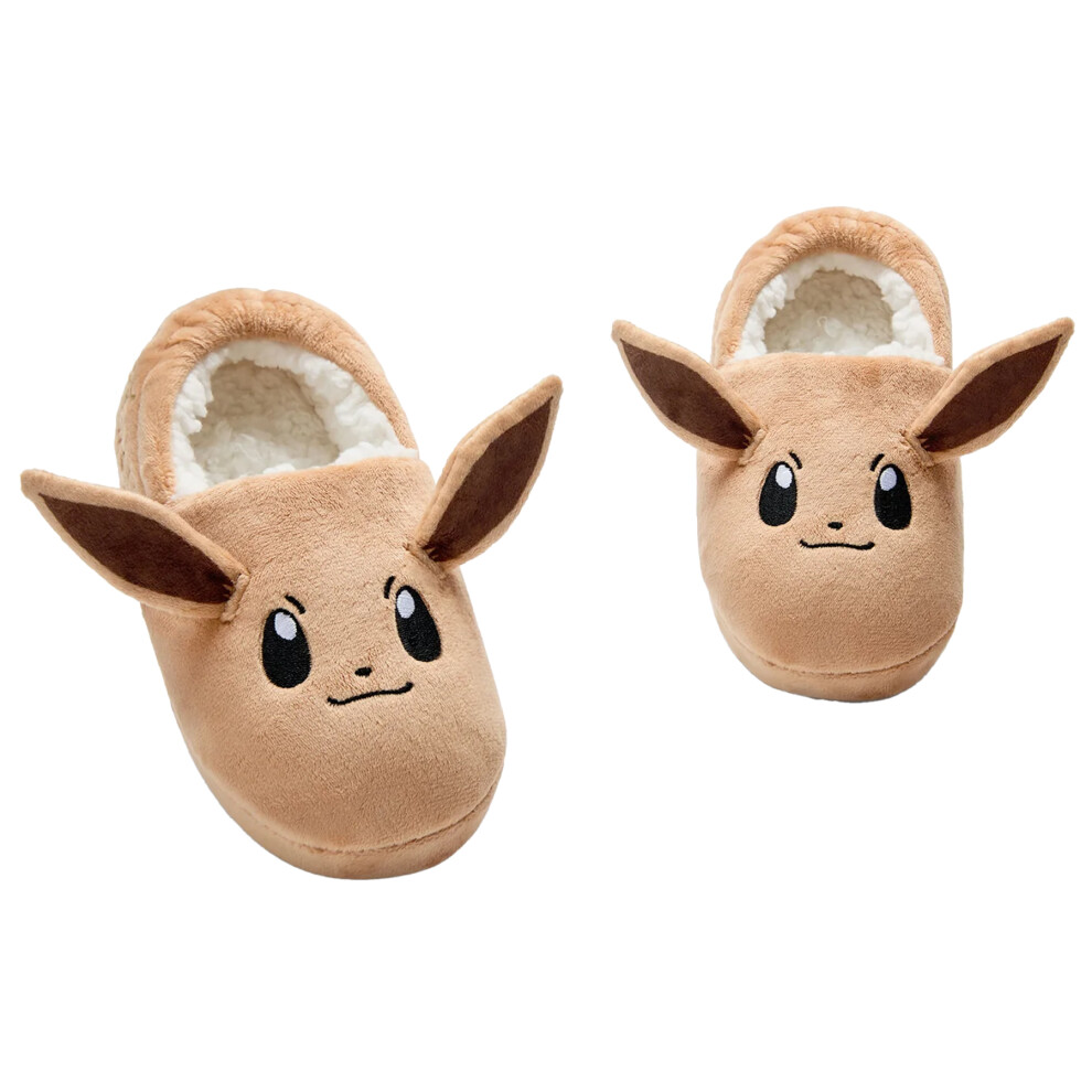 (13 UK Child, Brown) Pokemon Girls Eevee 3D Slippers