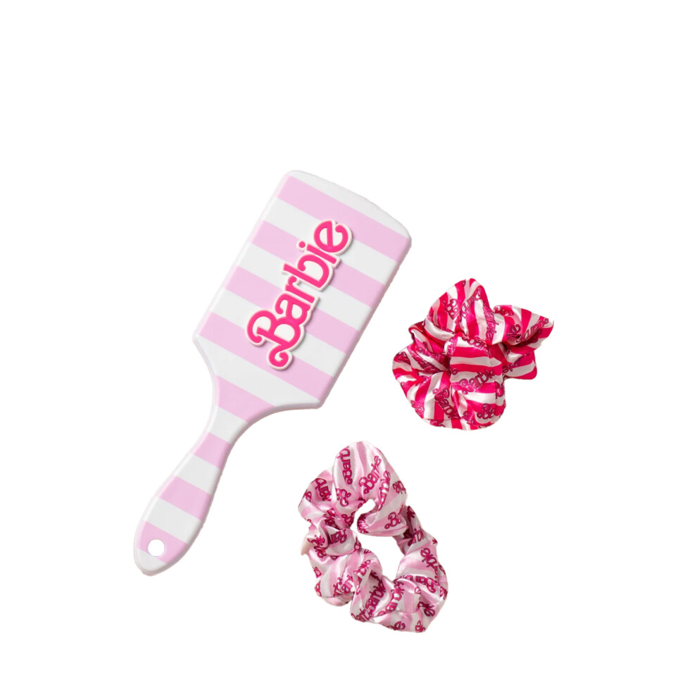 Barbie Retro Stripe Hair Brush Set