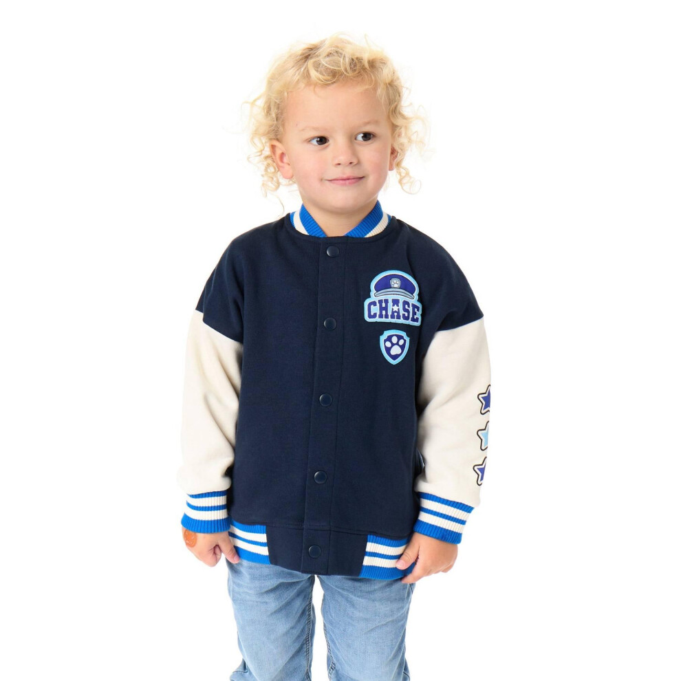 (3-4 Years, Blue/White) Paw Patrol Boys Chase Bomber Jacket