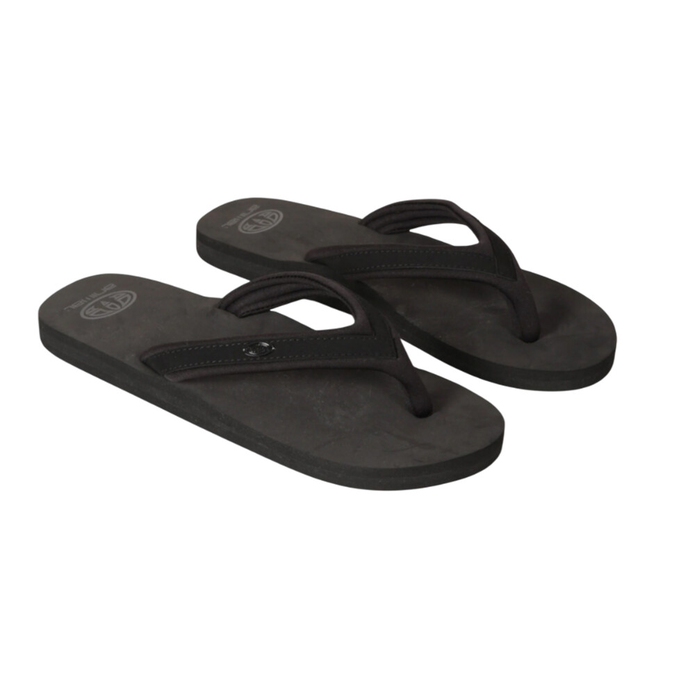 (9 UK, Black) Animal Mens Tide Logo Flip Flops