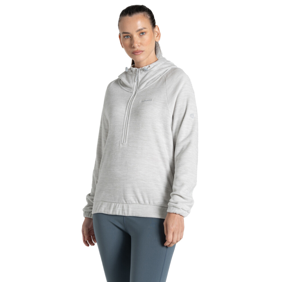 (16 UK, Lunar Grey) Craghoppers Womens/Ladies Esk Half Zip Fleece Top
