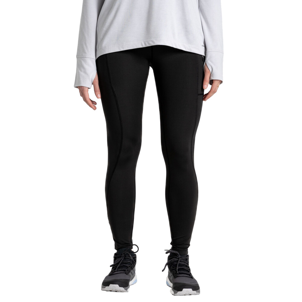 (18 UK R, Black) Craghoppers Womens/Ladies Kiwi Pro Plain Leggings