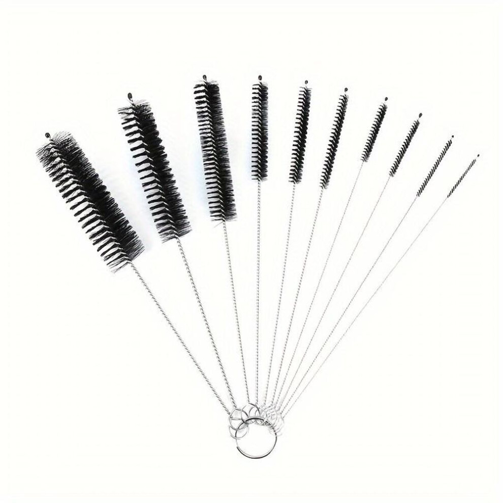 (black) 10pcs/set, Multipurpose Long Straw And Tube Cleaning Brush - Ideal For Straws, Water Bottles, And Kitchen Cleaning