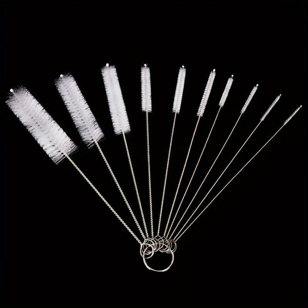 (white) 10pcs/set, Multipurpose Long Straw And Tube Cleaning Brush - Ideal For Straws, Water Bottles, And Kitchen Cleaning