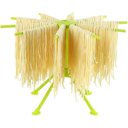 (As show, One size) 2 Pieces Foldable Pasta Drying Rack, Collapsible Plastic Noodle Maker Hanging Stand(gre RTP