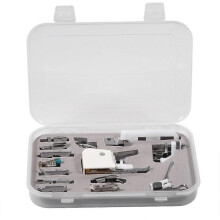 (As show, One size) 15 PCS Sewing Machine Presser Walking Feet Kit,Compatible with Brother,Janome, Singer and Other Multifunctional Sewing Mach TCP
