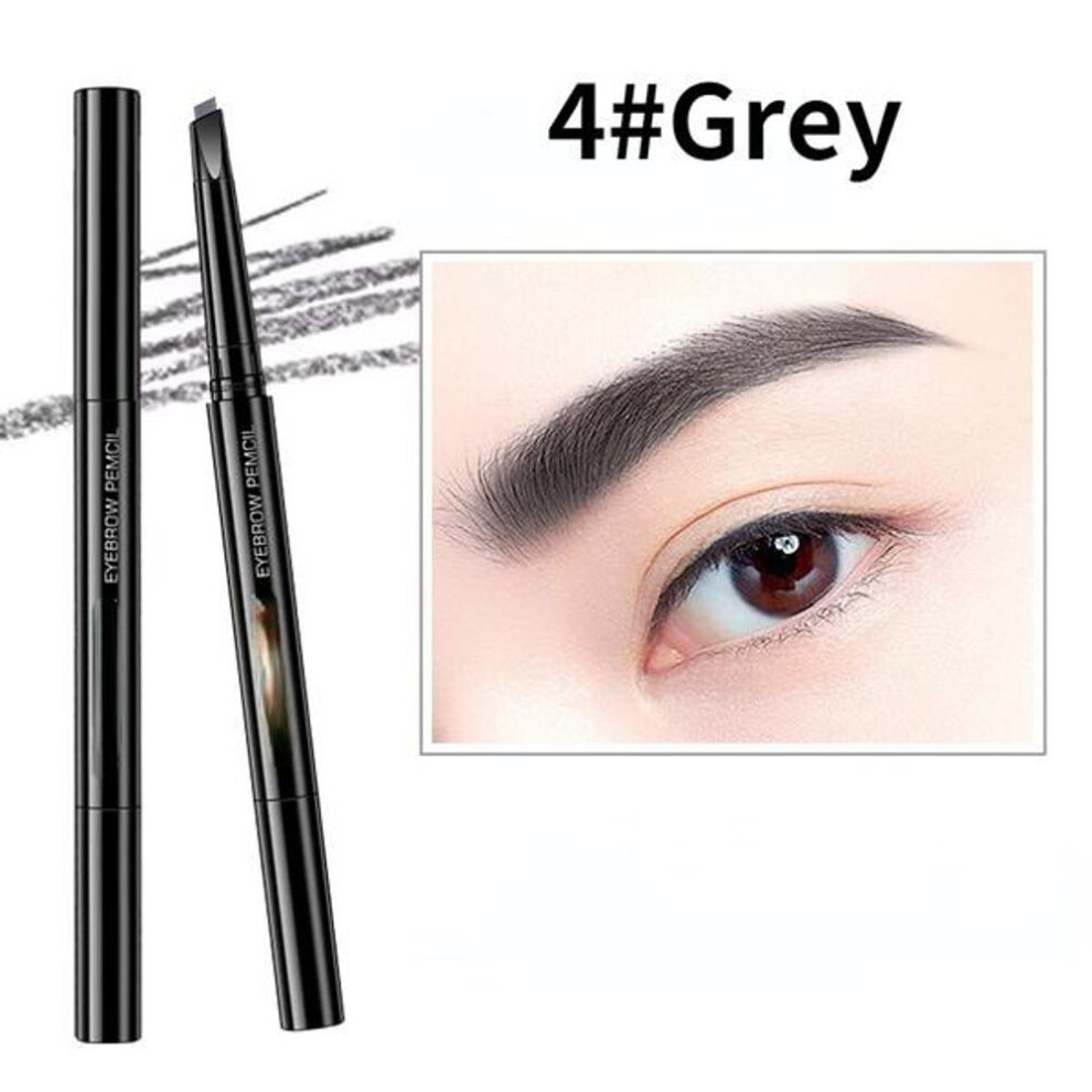 (grey) Fashion Double Head Eyebrow Pencil Durable Waterproof Eyebrow Pencil Makeup Waterproof Eyebrow
