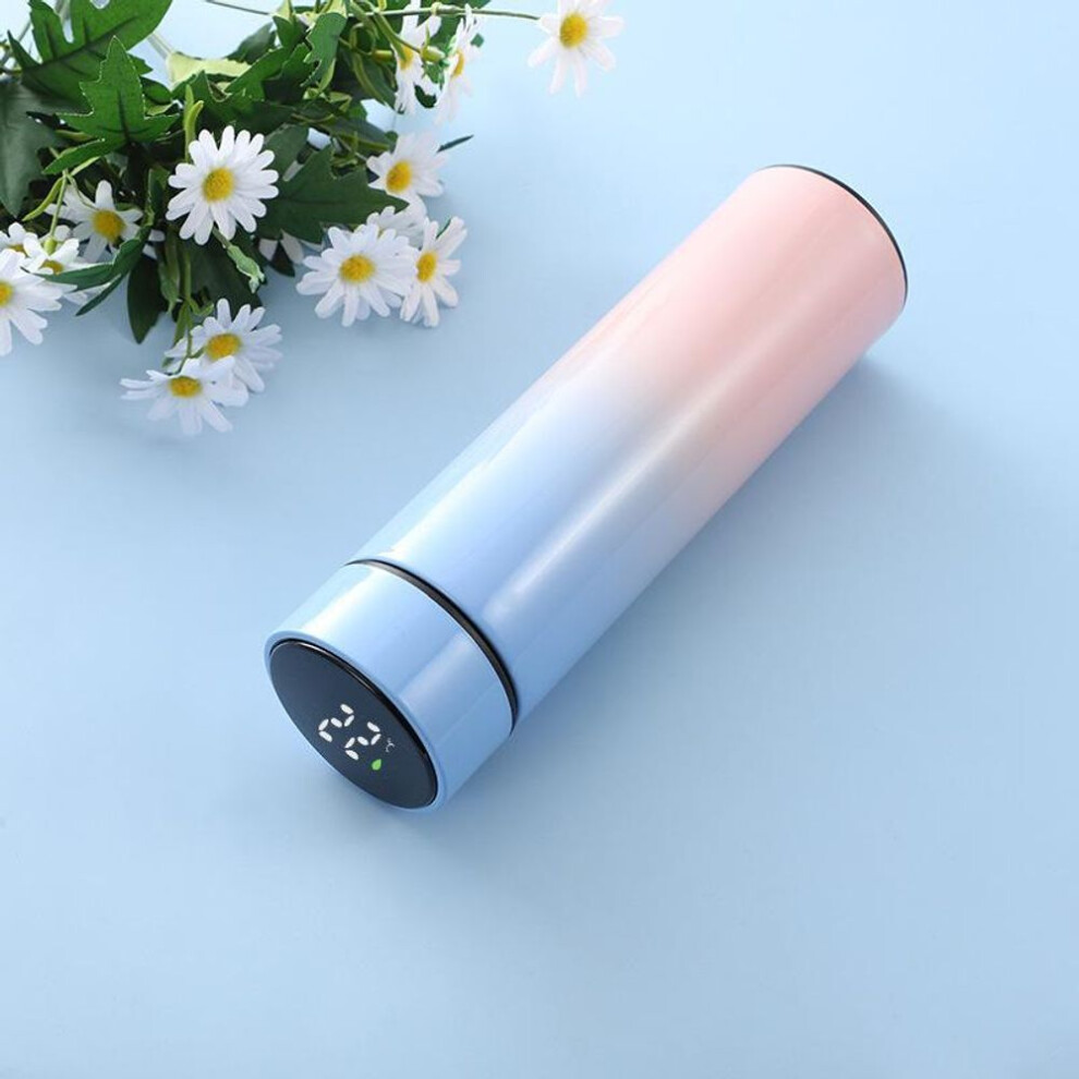 (blue) Intelligent Stainless Steel Thermos Temperature Display Smart Water Bottle Vacuum Flasks Coffee Cup