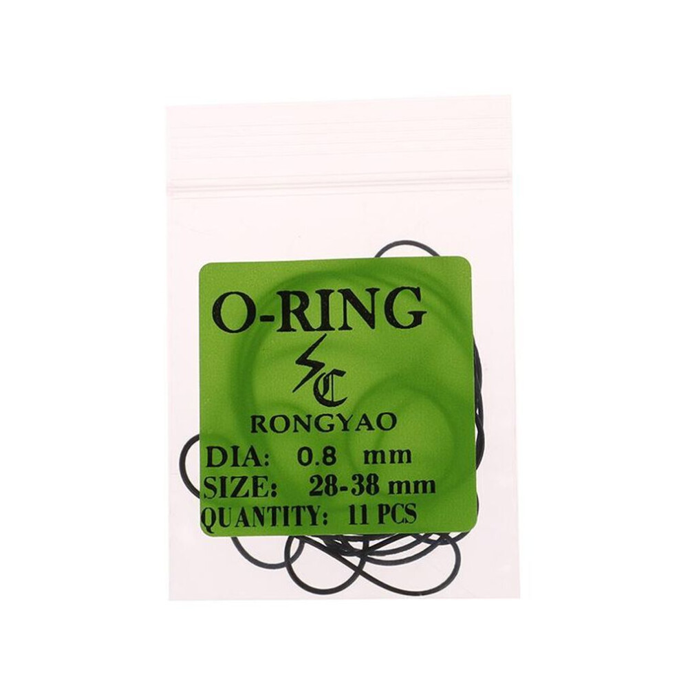 (0.8mm 28-38mm) 1pack 0.5/0.6/0.7/0.8mm Watch O-ring Waterproof Rubber Watch Back Cover Gaskets