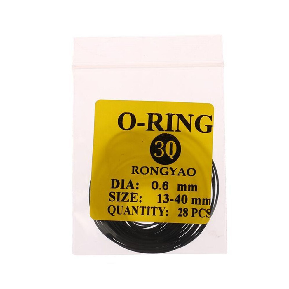 (0.6mm 13-40mm) 1Pack 0.5/0.6/0.7/0.8Mm Watch O-Ring Waterproof Rubber Watch Back Cover Gaskets