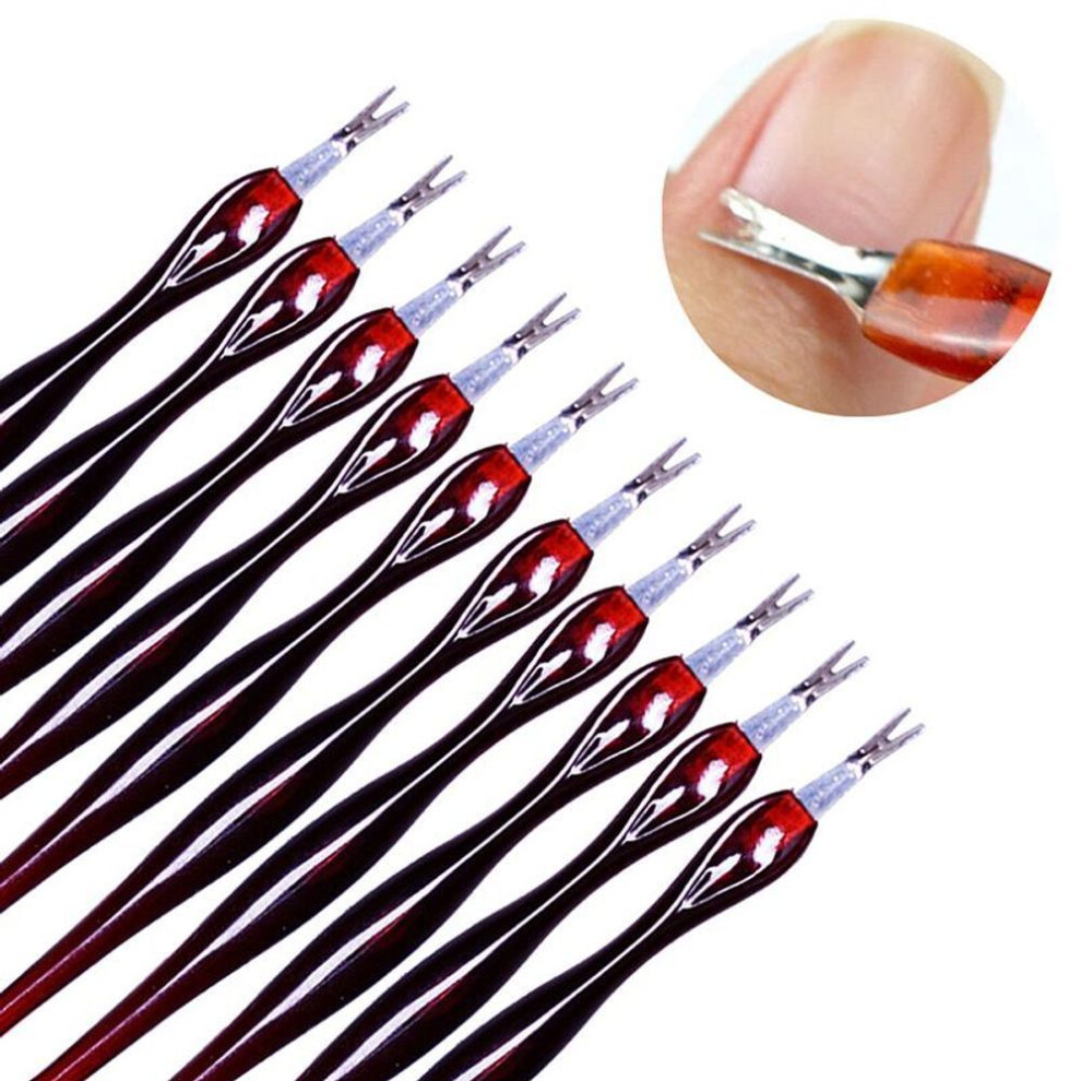 (as the picture, 3Pcs) Practical Pedicure Manicure Nail Tool Stainless Steel Dead Skin Fork  V-shaped  Exfoliating  Exfoliation Dead Skin Shovel Nail Trimming