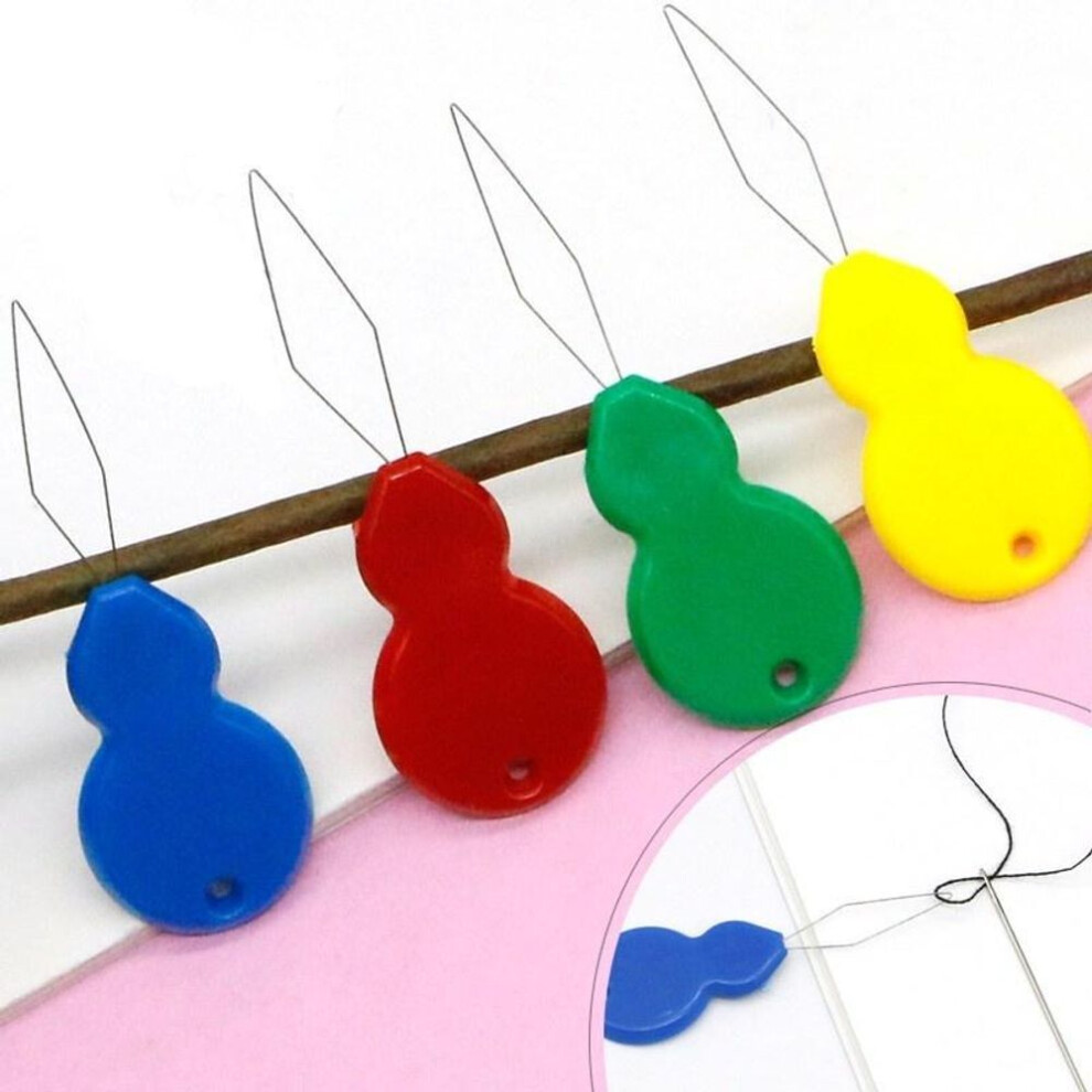 (5pcs Random Color) Plastic Easy Sewing Cross Stitch Needle Threader