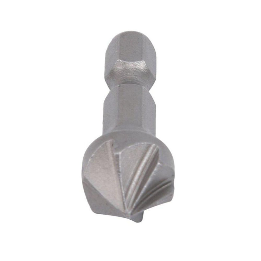 (1pc) Hardware 6 Flute Countersink Drill Bit Six Flute Chamfer Point Angle Cutting Tool 1pc