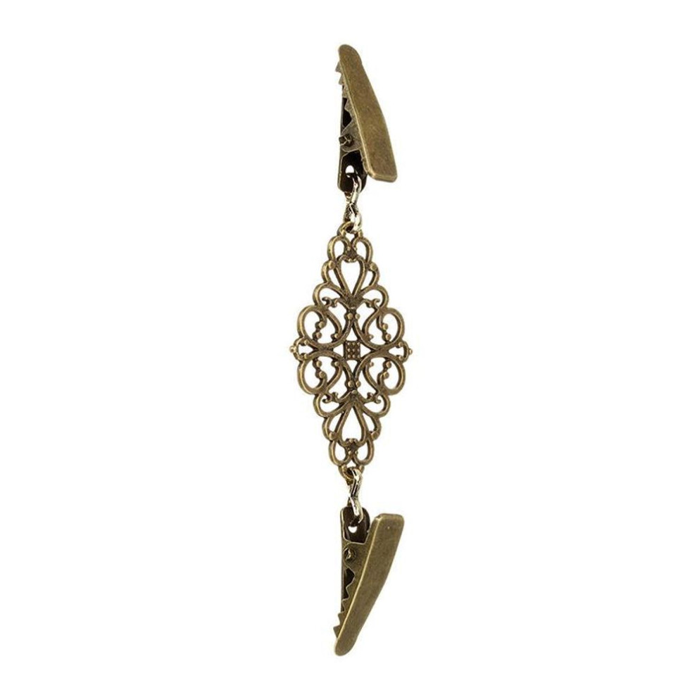 (antique bronze) Sweater Cardigan Clip with Collar Clasps and Metal Buckle