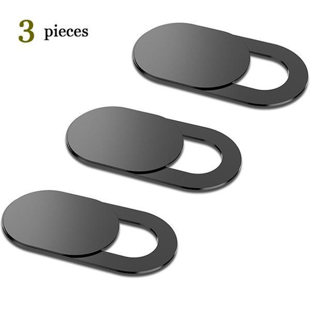 (black, 3Pieces) Mobile Phone Privacy Sticker Webcam Cover Shutter Magnet Slider Plastic For Iphone Web Laptop Pc Ipad Tablet Camera Cover