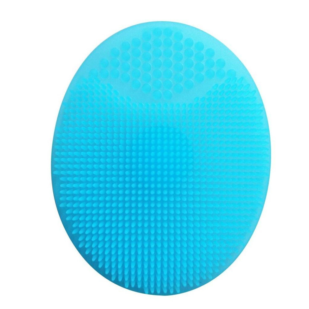 (Azul) Soft Silicone Massage Brush Bath Head for Babies Hair Washing Leather Comb Newborn Children Hair Care Tools