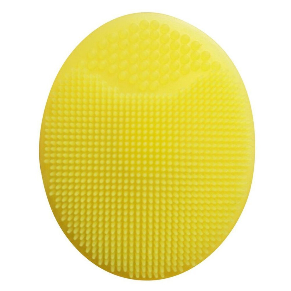 (Amarelo) Soft Silicone Massage Brush Bath Head for Babies Hair Washing Leather Comb Newborn Children Hair Care Tools