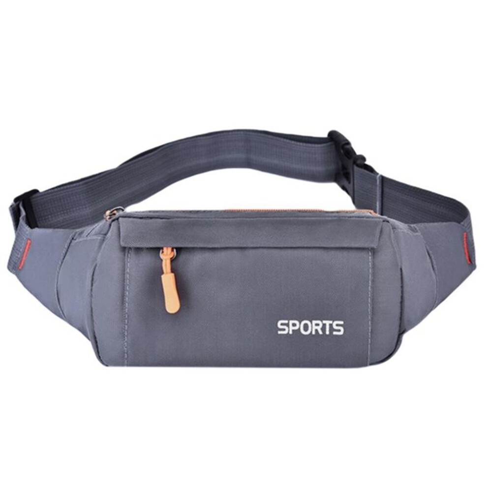 (gray, One Size) Casual Fanny Pack Waist Pack Travel Unisex Waterproof Oxford Cloth Crossbody Bag