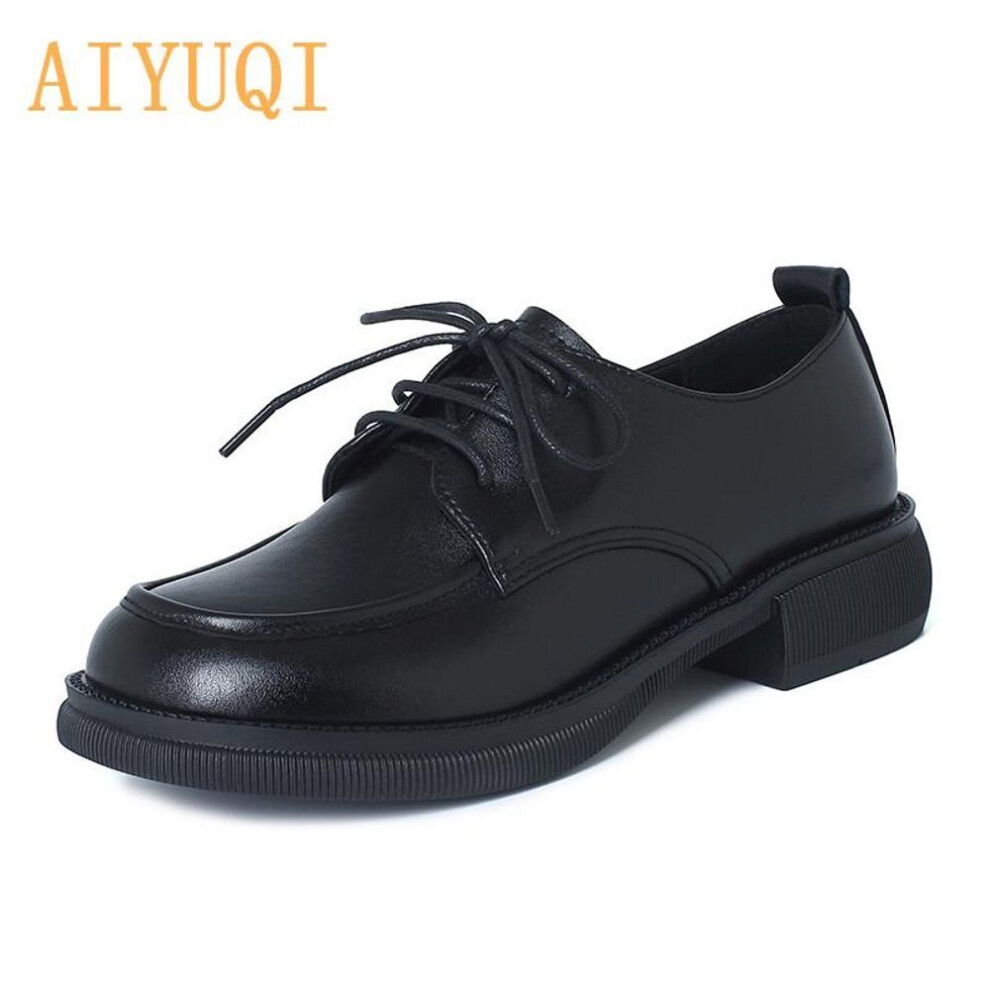 (black, 43) Shoes Loafers Women Plus Size  Lace Up British Style Student Shoes Spring Fashion Girls Lady Footwear