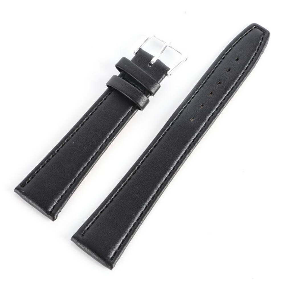 (coffee, 12mm) Watch Band Strap Long Pin Buckled Adjustable Leather Wristband Wristwatch Bands Replacement Accessories