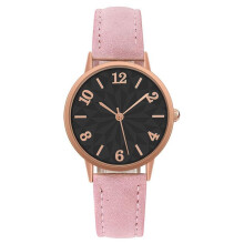 (pink) Trendy Unisex New Fashion Casual Women Dress Wristwatches Leather Belt Watches Ins Watch Women Watch Ladies' Quartz Clock Simple Frosted