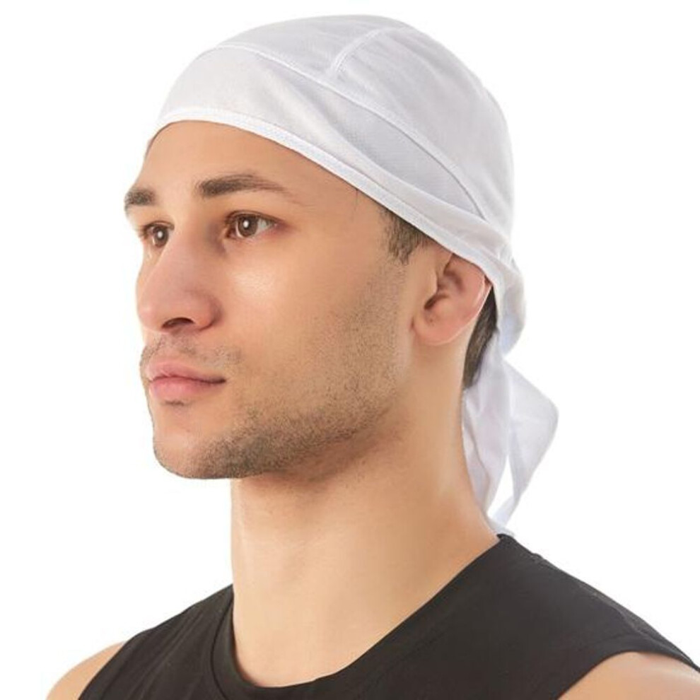 (white) Sports Headscarf Solid Color Breathable Extra Soft Sweat Absorption Quick Dry Cycling Bandana Head Scarf for Women Men