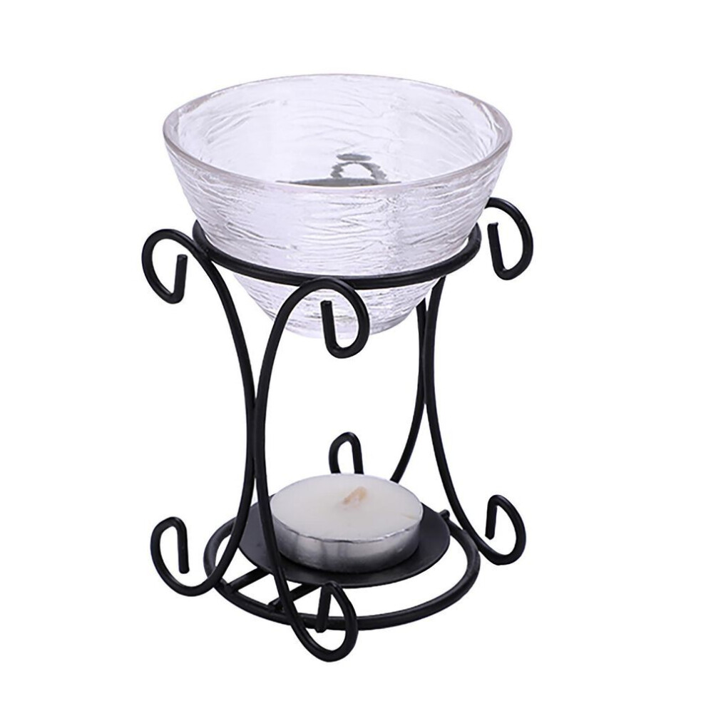 (as the picture, One size) (su)iron Flower Stand Burner Candle Aromatherapy Oil Lamp Decorations Aroma Furnace