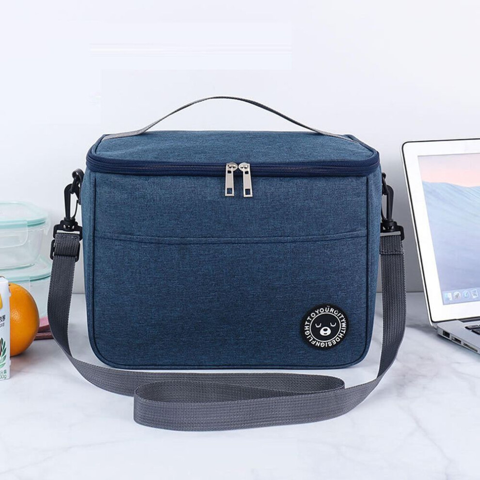 (navy, L) (Sophieles)Picnic Insulated Lunch Box Portable Refrigerated Bag Large Capacity Waterproof Lunch Bag Picnic Bag