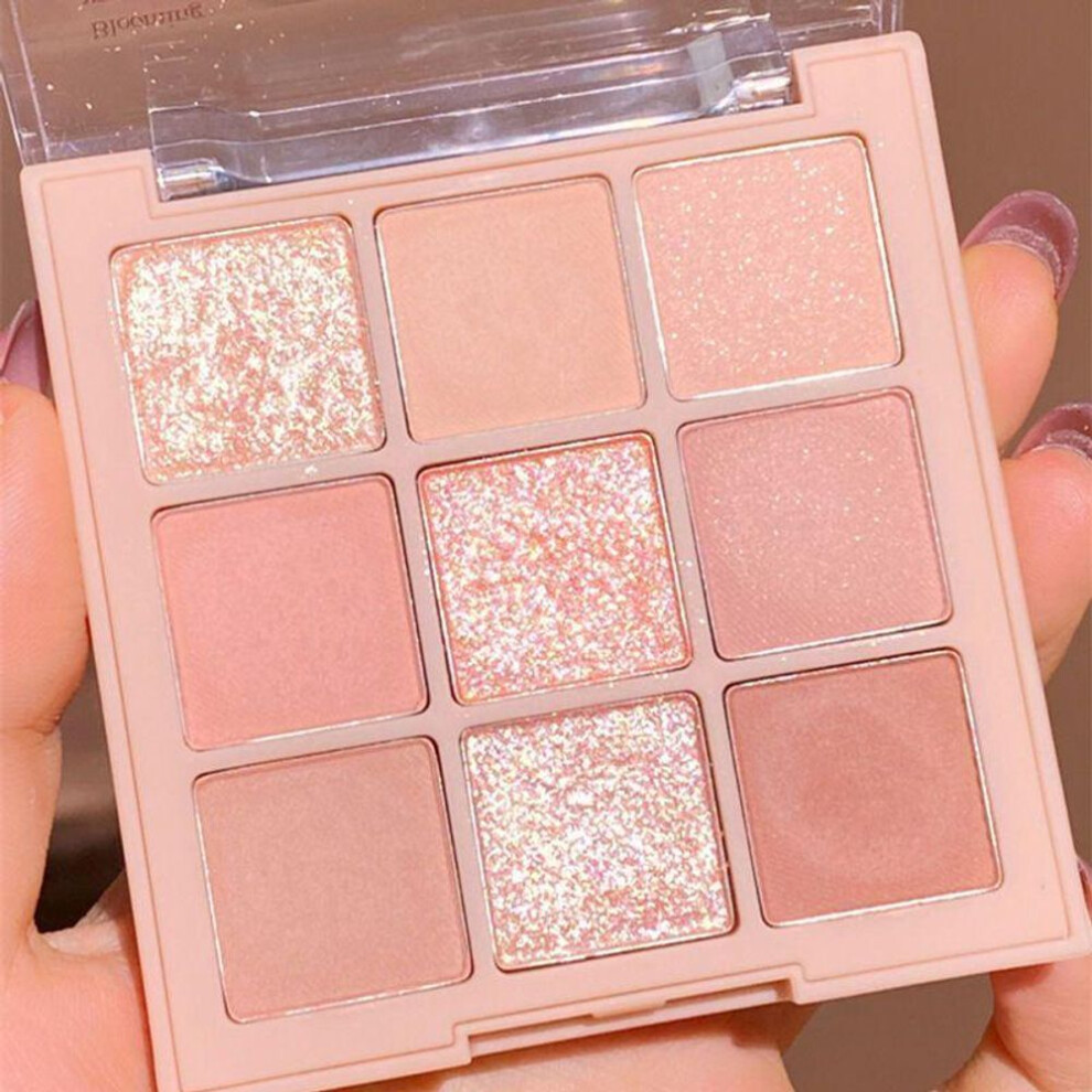 (03#) Milk Tea Nine-color Eyeshadow Palette Palette Nine Color Eyeshadow Tray Earth Color Beauty Makeup Matte Bright Piece Cosmetics Makeup Matte