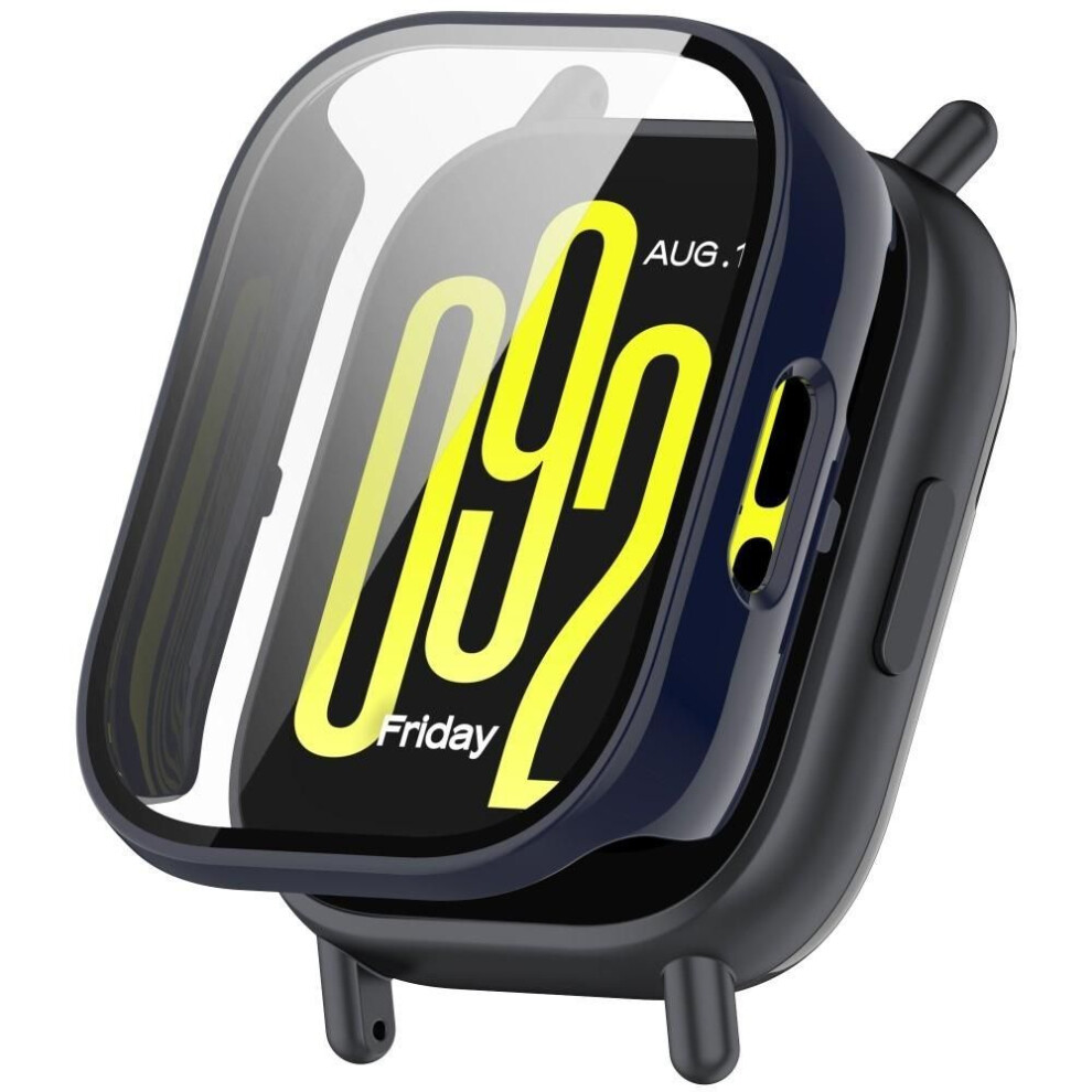 (blue, Redmi Watch 5 Lite) PC Case+Glass for Xiaomi Redmi Watch 5 Active Case Tempered Glass Film Bumper Protective Cover for Redmi Watch 5 Lite
