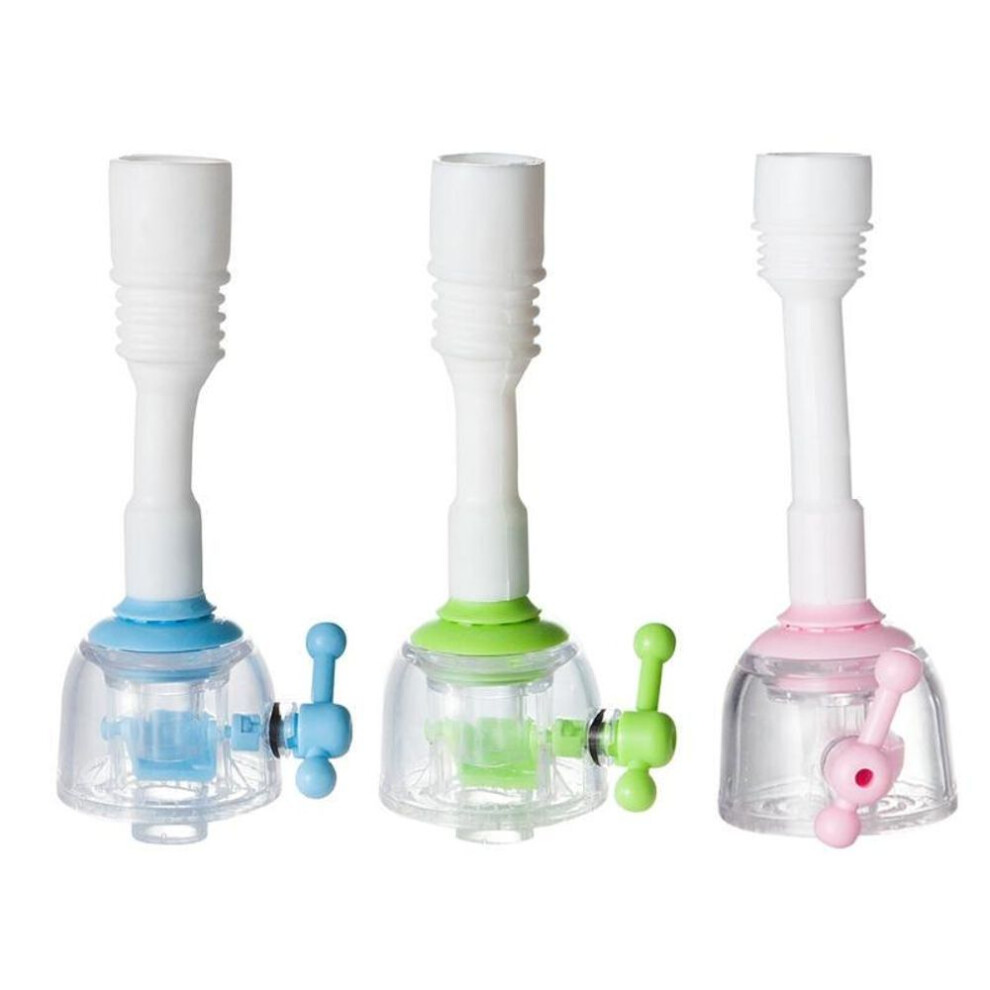 (green) Plastic Kitchen Bathroom Water Saving Tap Faucet Economizer Shower Filter