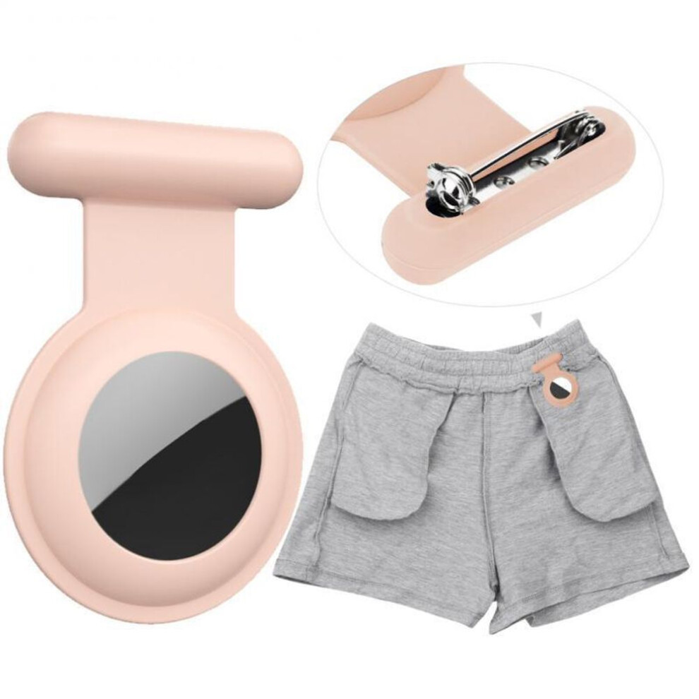 (, For Airtag) Case For Airtag Tracker Protective Cover For Apple Airtags Silicone Protective Sleeve Coverfor Elderly Kid Pet Clothing Pink 7396022865394