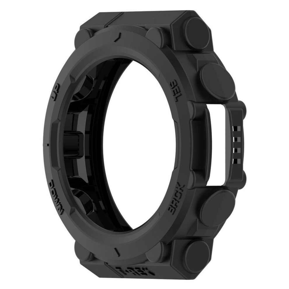 (black) Silicone Watch Case For Huami Amazfit T-rex 2 T-rex2 Smart Watch Tpu Cover Protective Half Shell