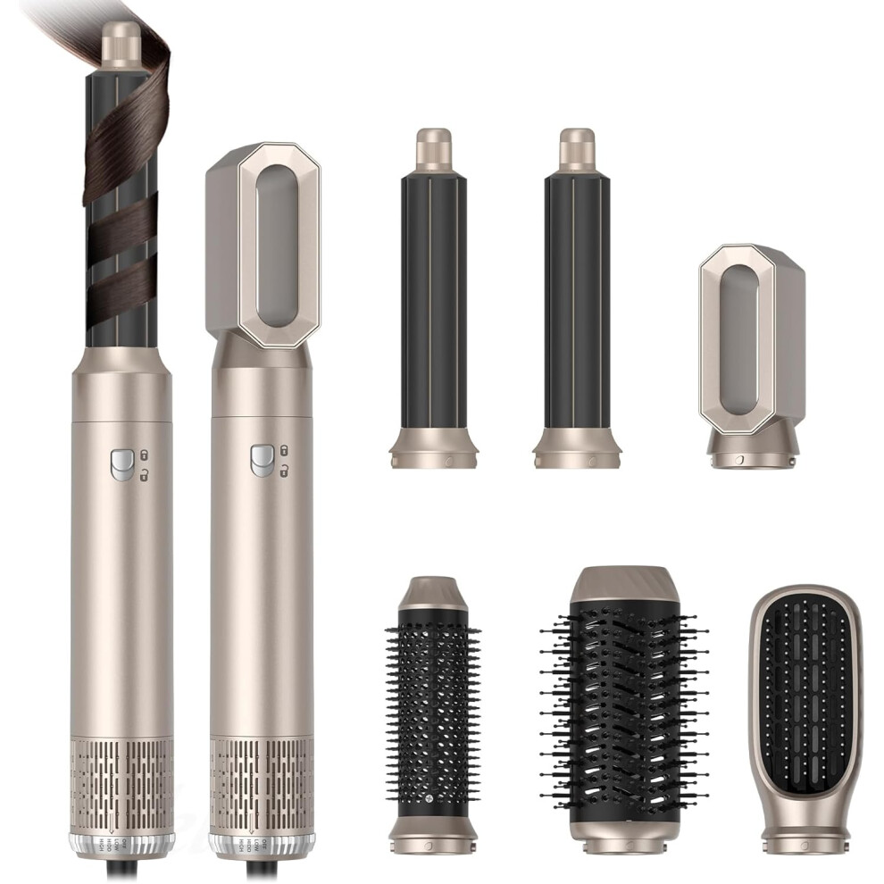 Blow Dry Hair Brush, Multifunctional Hot Brush for Hair Styling, Detachable Design Lightweight Hot Air Brush Negative Ionic Air Styler