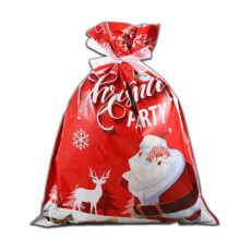(10pcs Santa 44*57cm/17.3*22.4in) Large Christmas 10 Gift Bag With Ribbon Candy Cookie Sack Xmas Packing Wrapping
