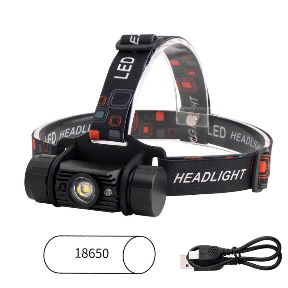 (Headlamp+USB+Battery) Boruit Rj-020 Xpe Led Mini Headlamp 1000lm Motion Sensor Headlight Rechargeable 18650 Waterproof Head Torch For Camping Hunting