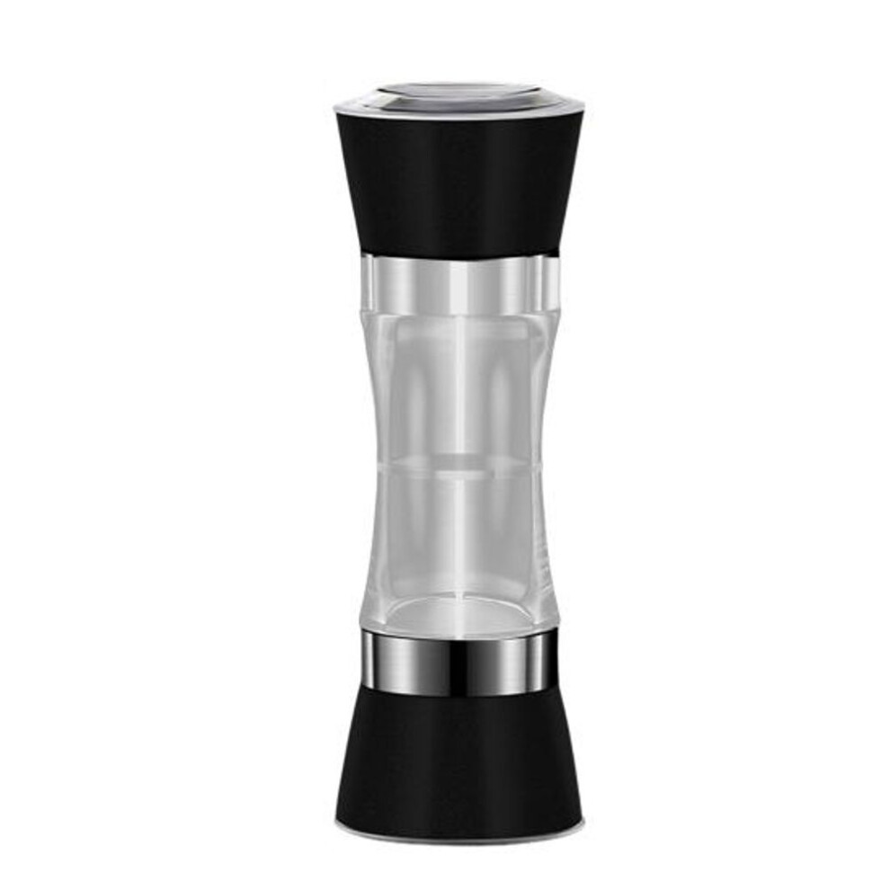 (C) Stainless Steel Salt Grinder Adjustable Coarseness Easy to Clean Double Head 2 in 1 Grinder for Seasoning