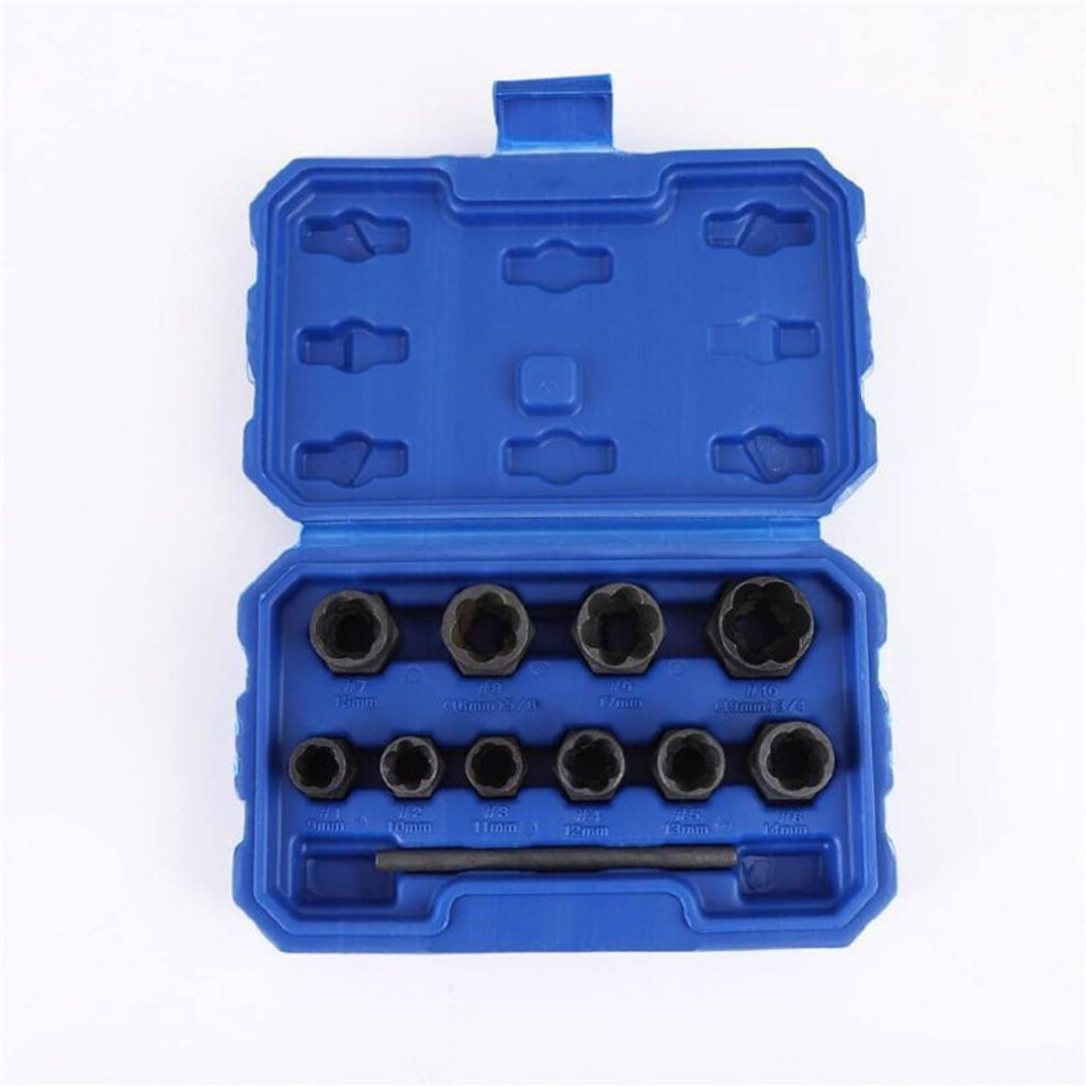 11pcs Impact Bolt Extractor Set Nut Remover Set Stripped Extraction Socket Tools