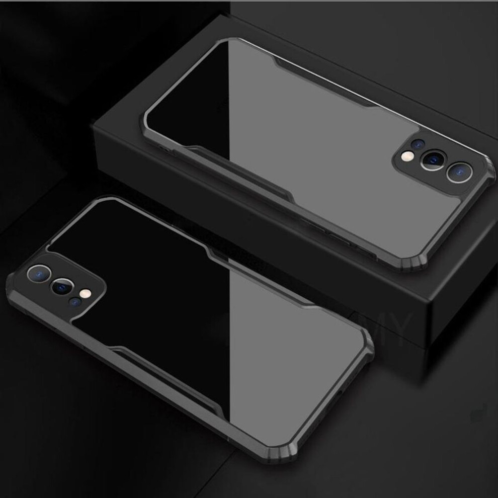 (black, Vivo V23 5G) Acrylic Shockproof Armor Silicone Soft Case For Vivo V23 V21 Y21 Y53s Y33 Y76 Y20 Y11s Y72 Y52 5g V40 V27 V29 V25 Y35 Y22s Y27 Y18 Y28 V30 Back Cover