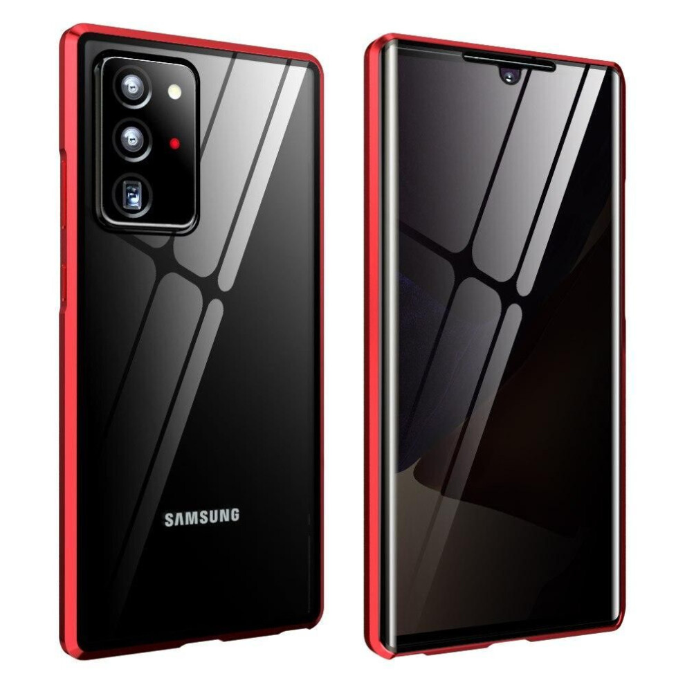 (red, Samsung A53) Privacy Magnetic Case For Samsung S23 S22 Ultra S21 S20 Fe S10 S9 S8 Plus Note 10 20 A14 A34 A54 A53 A52 Double Glass Metal Bumper