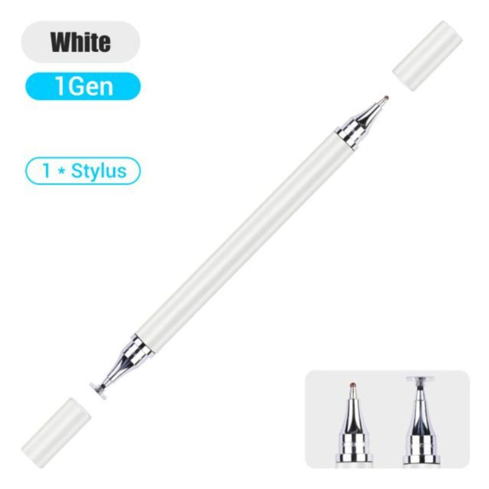 (white) Universal 2 in 1 Stylus Pen Drawing Tablet Capacitive Screen Caneta Touch Pen for iOS Android iPad Smart Pencil Accessories
