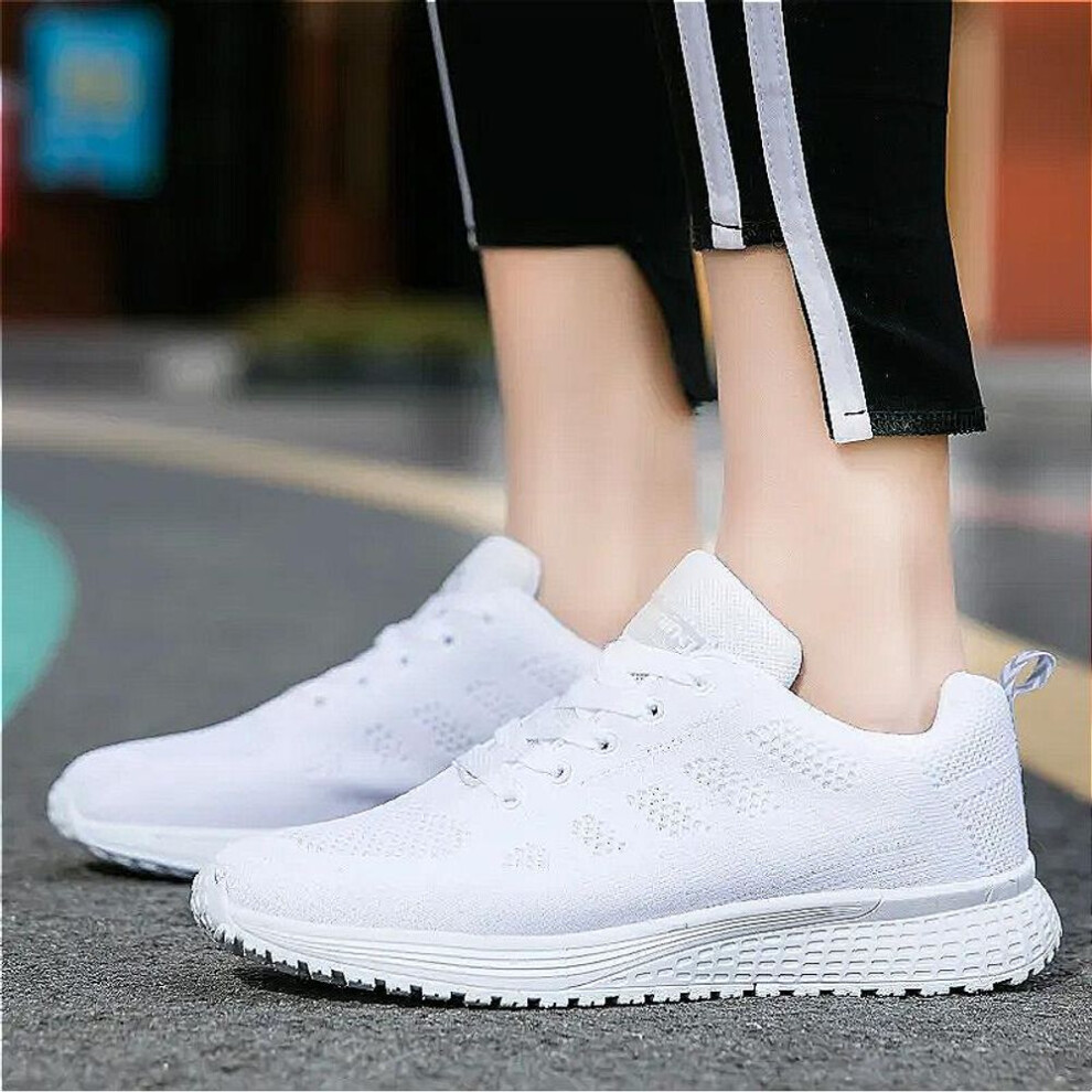 (white, 36) Women Breathable Sneakers Running Shoes Fitness Sportswear Casual Shoes nurse shoe sneakers women walking shoes women