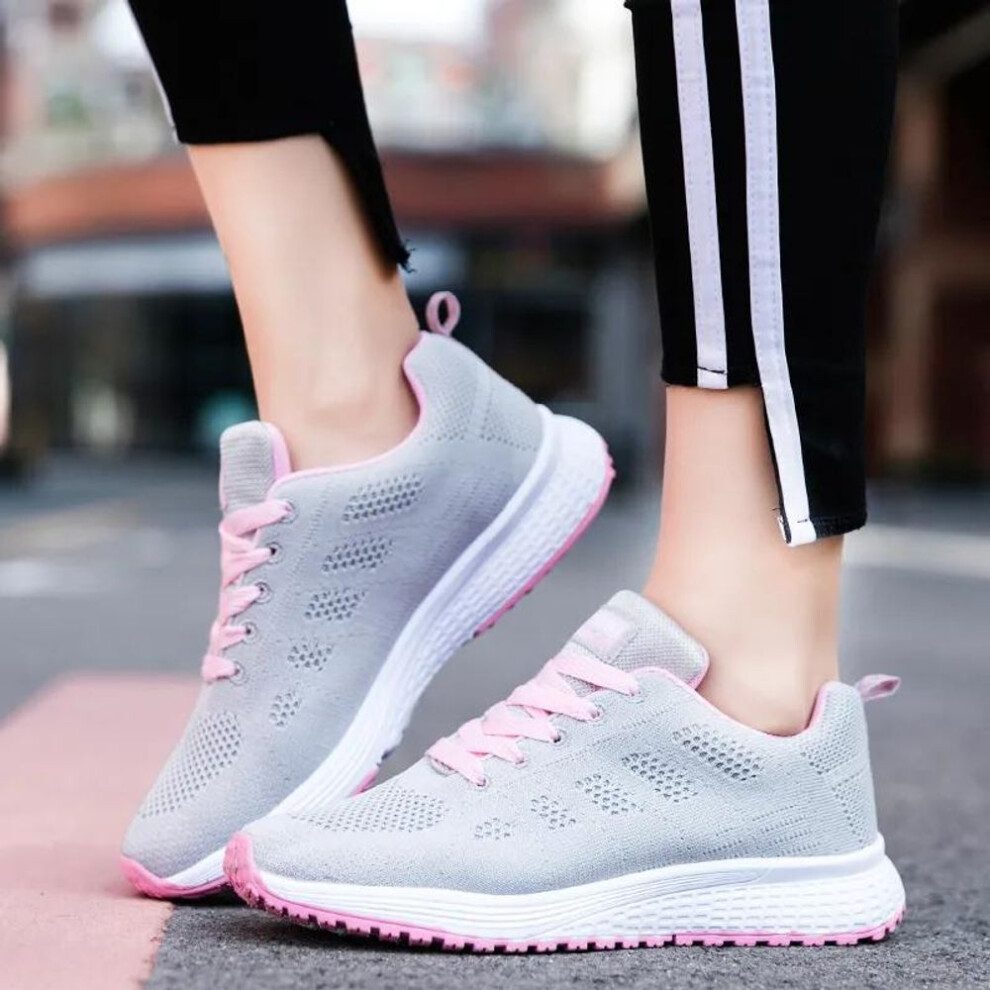 (grey, 40) Women Breathable Sneakers Running Shoes Fitness Sportswear Casual Shoes nurse shoe sneakers women walking shoes women
