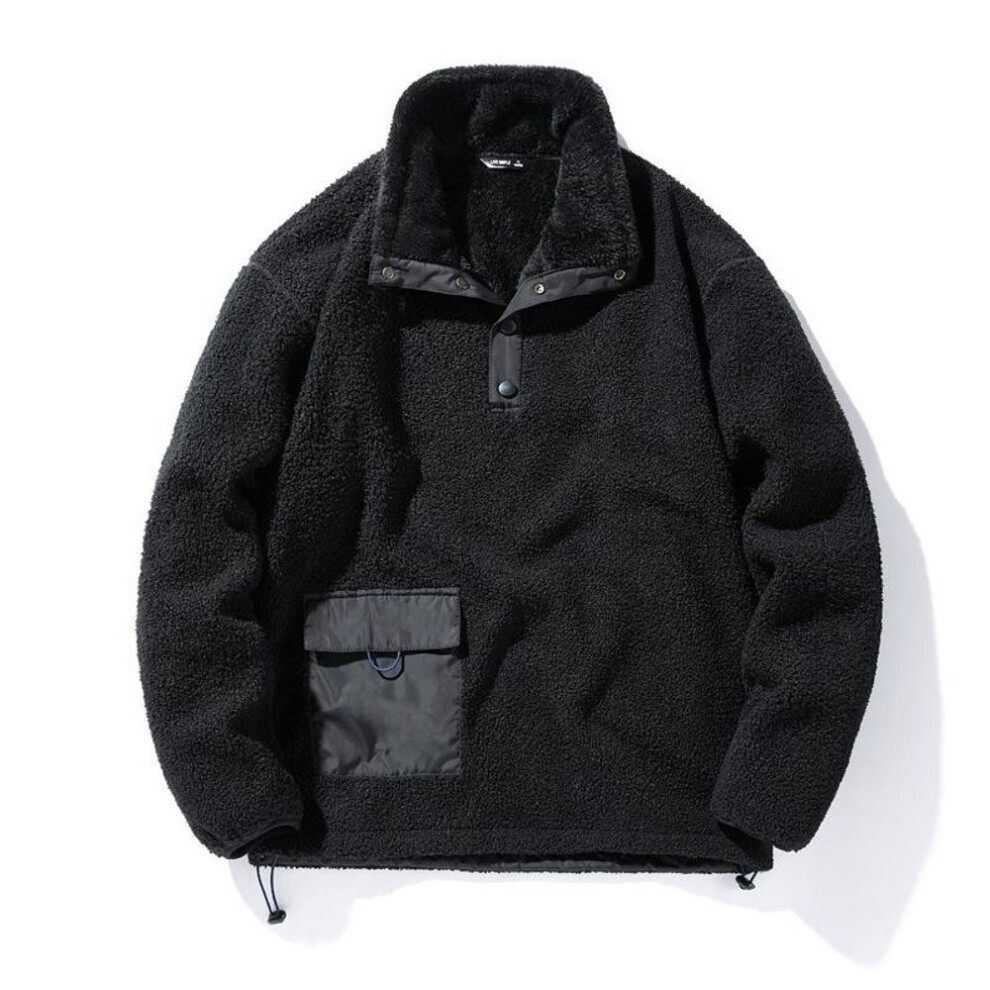 (black, 3XL) Lamb Fleece Coat Men&apos;s Autumn Fleece Coat Fleece Jacket Youth Teddy Fleece Suit for Men and Women Couple