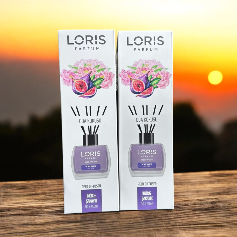 2 x LORIS REED DIFFUSER AIR FRESHENER FIG AND PEONY 120ML