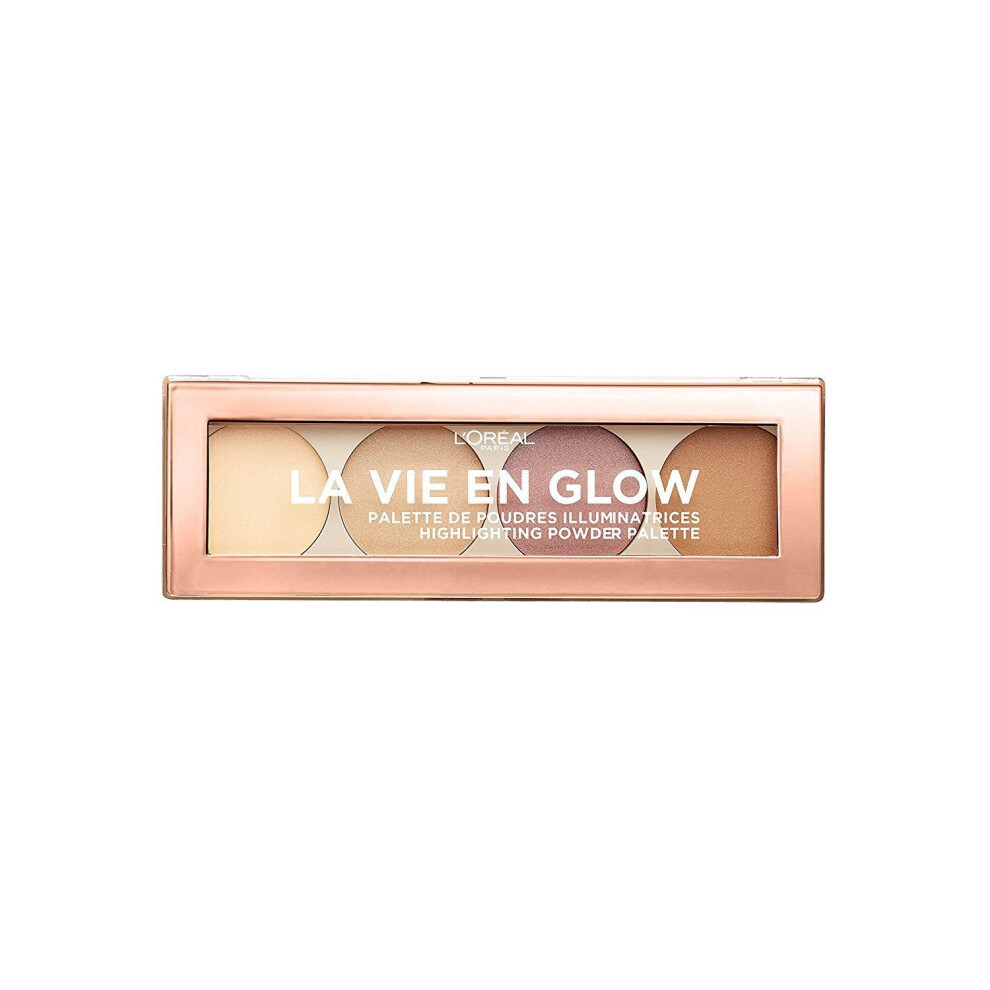 Loreal la vie en glow highlighting powder palette - # 01 warm glow