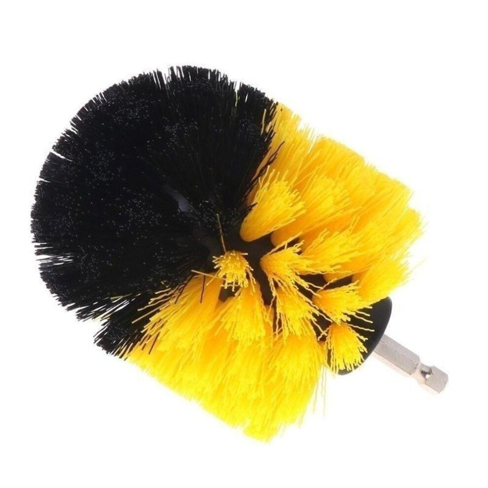 (yellow, 3.5inch) Drill Brush Cleaner Scrubbing Brushes For Bathroom Surface Grout Tile Tub Shower Kitchen Auto Care Cleaning Tools
