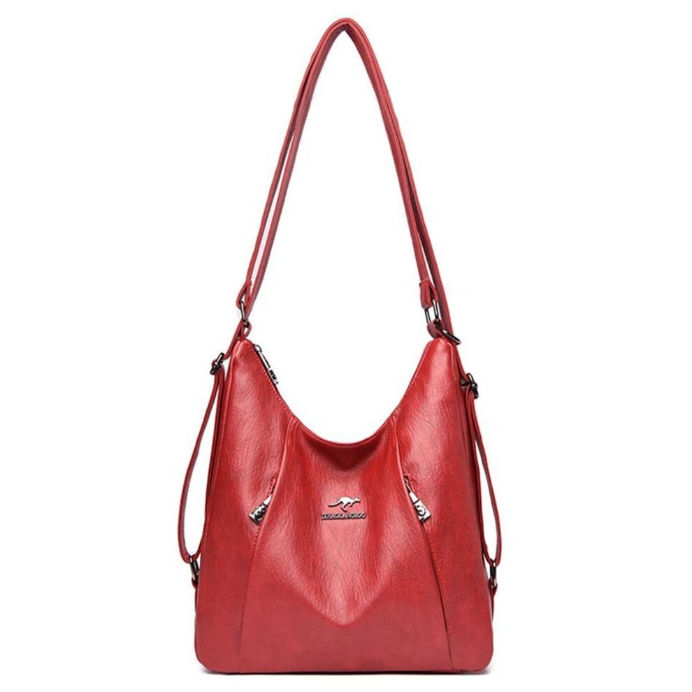 (red) Luxury Handbags Women Bags Designer Multifunction Shoulder Bags for Women Travel Back Pack