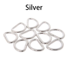 (silver, 25x20mm) D Ring Metal Webbing Strap Leather Handbag Belt Buckle Craft 10pcs